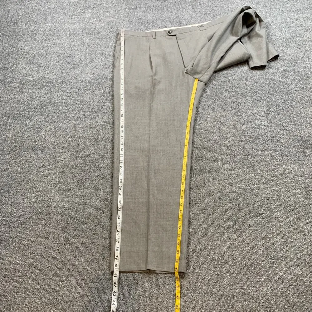 Vintage Burberry Pants Mens *40 Gray Hayden Wool Blend Pleated Business Dress